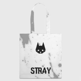Шоппер 3D с принтом Stray glitch на светлом фоне: символ, надпись в городе Новоалтайск, 100% полиэстер | Плотность: 200 г/м2; Размер: 34×35 см; Высота лямок: 30 см | 
