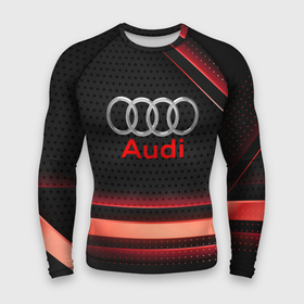 Мужской рашгард 3D с принтом Audi абстракция карбон в городе Новоалтайск,  |  | 