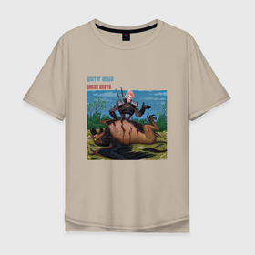 Мужская футболка хлопок Oversize с принтом Доктор Ливси Ведьмак в Кировске, 100% хлопок | свободный крой, круглый ворот, “спинка” длиннее передней части | Тематика изображения на принте: 