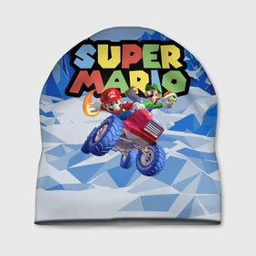 Шапка 3D с принтом Марио и Луиджи гонщики   Super Mario , 100% полиэстер | универсальный размер, печать по всей поверхности изделия | 