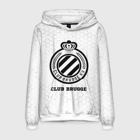 Мужская толстовка 3D с принтом Club Brugge sport на светлом фоне в Екатеринбурге, 100% полиэстер | двухслойный капюшон со шнурком для регулировки, мягкие манжеты на рукавах и по низу толстовки, спереди карман-кенгуру с мягким внутренним слоем. | 