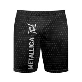 Мужские шорты спортивные с принтом Metallica glitch на темном фоне: по вертикали в Курске,  |  | 