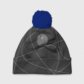 Шапка 3D c помпоном с принтом Клубок ниток в Тюмени, 100% полиэстер | универсальный размер, печать по всей поверхности изделия | 