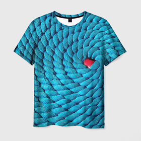 Мужская футболка 3D с принтом Спираль   минимализм в Курске, 100% полиэфир | прямой крой, круглый вырез горловины, длина до линии бедер | Тематика изображения на принте: 
