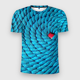 Мужская футболка 3D Slim с принтом Спираль   минимализм в Кировске, 100% полиэстер с улучшенными характеристиками | приталенный силуэт, круглая горловина, широкие плечи, сужается к линии бедра | 