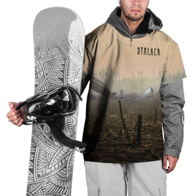 Накидка на куртку 3D с принтом STALKER одиночка возле ракетной шахты в Кировске, 100% полиэстер |  | 