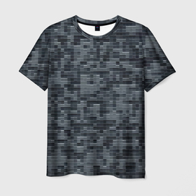 Мужская футболка 3D с принтом Пиксельный паттерн   минимализм в Новосибирске, 100% полиэфир | прямой крой, круглый вырез горловины, длина до линии бедер | Тематика изображения на принте: 
