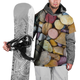 Накидка на куртку 3D с принтом Морская галька   пляж в Санкт-Петербурге, 100% полиэстер |  | Тематика изображения на принте: 