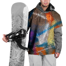Накидка на куртку 3D с принтом Рисунок цветными мелками на асфальте в Санкт-Петербурге, 100% полиэстер |  | 