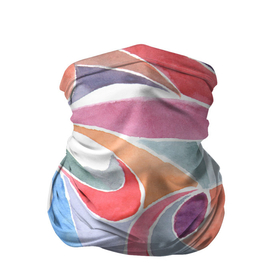 Бандана-труба 3D с принтом Буйство красок акварель , 100% полиэстер, ткань с особыми свойствами — Activecool | плотность 150‒180 г/м2; хорошо тянется, но сохраняет форму | 