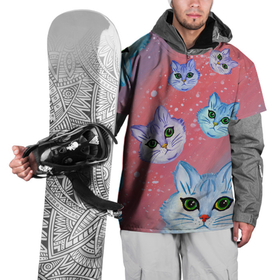 Накидка на куртку 3D с принтом Космический котопад рисунок в Тюмени, 100% полиэстер |  | Тематика изображения на принте: 