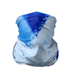 Бандана-труба 3D с принтом Белый крест на синем фоне в Екатеринбурге, 100% полиэстер, ткань с особыми свойствами — Activecool | плотность 150‒180 г/м2; хорошо тянется, но сохраняет форму | 