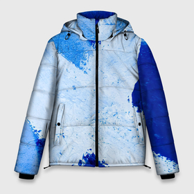 Мужская зимняя куртка 3D с принтом Белый крест на синем фоне в Екатеринбурге, верх — 100% полиэстер; подкладка — 100% полиэстер; утеплитель — 100% полиэстер | длина ниже бедра, свободный силуэт Оверсайз. Есть воротник-стойка, отстегивающийся капюшон и ветрозащитная планка. 

Боковые карманы с листочкой на кнопках и внутренний карман на молнии. | 