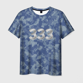 Мужская футболка 3D с принтом Армейский камуфляж 333 в Санкт-Петербурге, 100% полиэфир | прямой крой, круглый вырез горловины, длина до линии бедер | Тематика изображения на принте: 
