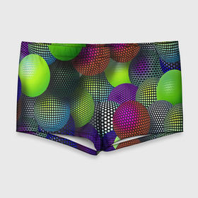 Мужские купальные плавки 3D с принтом Трехмерные разноцветные шары в Белгороде, Полиэстер 85%, Спандекс 15% |  | Тематика изображения на принте: 