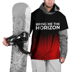Накидка на куртку 3D с принтом Bring Me the Horizon red plasma , 100% полиэстер |  | 