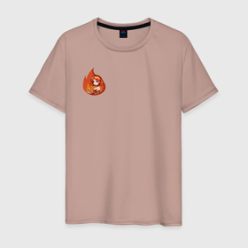 Мужская футболка хлопок с принтом Lina fire Dota 2 в Екатеринбурге, 100% хлопок | прямой крой, круглый вырез горловины, длина до линии бедер, слегка спущенное плечо. | 
