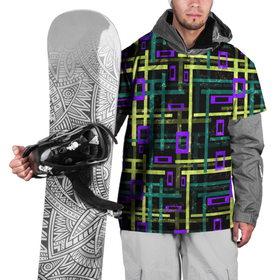 Накидка на куртку 3D с принтом Геометрический узор с мраморной текстурой , 100% полиэстер |  | Тематика изображения на принте: 