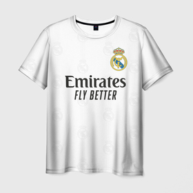 Мужская футболка 3D с принтом Реал Мадрид форма 2022 2023 в Курске, 100% полиэфир | прямой крой, круглый вырез горловины, длина до линии бедер | Тематика изображения на принте: 