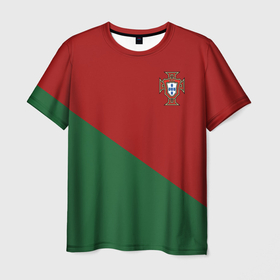 Мужская футболка 3D с принтом Сборная Португалии форма для чемпионата мира 2022 в Новосибирске, 100% полиэфир | прямой крой, круглый вырез горловины, длина до линии бедер | 