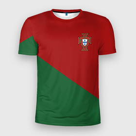 Мужская футболка 3D Slim с принтом Сборная Португалии форма для чемпионата мира 2022 в Белгороде, 100% полиэстер с улучшенными характеристиками | приталенный силуэт, круглая горловина, широкие плечи, сужается к линии бедра | 