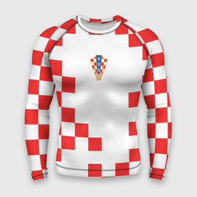 Мужской рашгард 3D с принтом Сборная Хорватии форма к чемпионату мира 2022 в Тюмени,  |  | Тематика изображения на принте: 