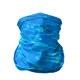 Бандана-труба 3D с принтом Абстрактные волны бассейна   текстура в Екатеринбурге, 100% полиэстер, ткань с особыми свойствами — Activecool | плотность 150‒180 г/м2; хорошо тянется, но сохраняет форму | Тематика изображения на принте: 