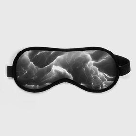 Маска для сна 3D с принтом Молнии в черных тучах в Тюмени, внешний слой — 100% полиэфир, внутренний слой — 100% хлопок, между ними — поролон |  | 