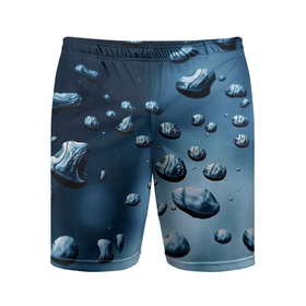 Мужские шорты спортивные с принтом Капли воды на матовом стекле   текстура в Екатеринбурге,  |  | 