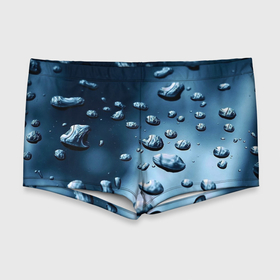 Мужские купальные плавки 3D с принтом Капли воды на матовом стекле   текстура в Екатеринбурге, Полиэстер 85%, Спандекс 15% |  | Тематика изображения на принте: 