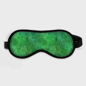 Маска для сна 3D с принтом Узорчатый зеленый стеклоблок имитация в Новосибирске, внешний слой — 100% полиэфир, внутренний слой — 100% хлопок, между ними — поролон |  | Тематика изображения на принте: 