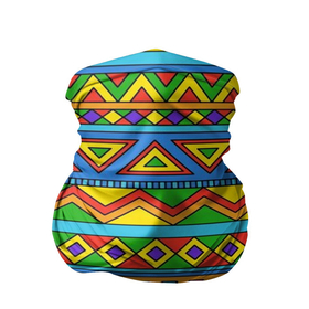 Бандана-труба 3D с принтом Красивый цветной орнамент в Тюмени, 100% полиэстер, ткань с особыми свойствами — Activecool | плотность 150‒180 г/м2; хорошо тянется, но сохраняет форму | 