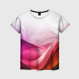 Женская футболка 3D с принтом Кремовый дизайн в Белгороде, 100% полиэфир ( синтетическое хлопкоподобное полотно) | прямой крой, круглый вырез горловины, длина до линии бедер | 