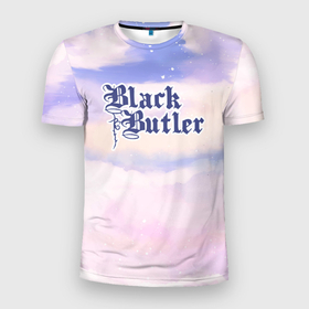 Мужская футболка 3D Slim с принтом Black Butler sky clouds , 100% полиэстер с улучшенными характеристиками | приталенный силуэт, круглая горловина, широкие плечи, сужается к линии бедра | 