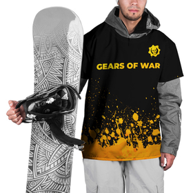 Накидка на куртку 3D с принтом Gears of War   gold gradient: символ сверху в Кировске, 100% полиэстер |  | 