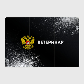 Магнитный плакат 3Х2 с принтом Ветеринар из России и герб РФ: надпись и символ в городе Новоалтайск, Полимерный материал с магнитным слоем | 6 деталей размером 9*9 см | 