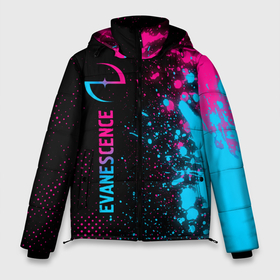 Мужская зимняя куртка 3D с принтом Evanescence   neon gradient: по вертикали в Екатеринбурге, верх — 100% полиэстер; подкладка — 100% полиэстер; утеплитель — 100% полиэстер | длина ниже бедра, свободный силуэт Оверсайз. Есть воротник-стойка, отстегивающийся капюшон и ветрозащитная планка. 

Боковые карманы с листочкой на кнопках и внутренний карман на молнии. | 