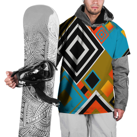 Накидка на куртку 3D с принтом Фон из разноцветных квадратов в Екатеринбурге, 100% полиэстер |  | 