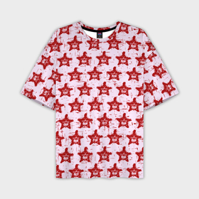 Мужская футболка OVERSIZE 3D с принтом Череп и звезда в Екатеринбурге,  |  | 