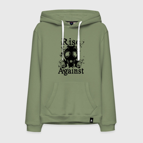 Мужская толстовка хлопок с принтом Rise Against rock в Санкт-Петербурге, френч-терри, мягкий теплый начес внутри (100% хлопок) | карман-кенгуру, эластичные манжеты и нижняя кромка, капюшон с подкладом и шнурком | Тематика изображения на принте: 
