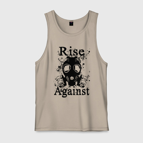 Мужская майка хлопок с принтом Rise Against rock в Курске, 100% хлопок |  | Тематика изображения на принте: 