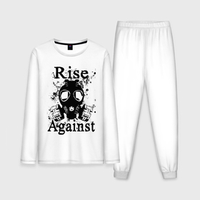 Мужская пижама хлопок (с лонгсливом) с принтом Rise Against rock ,  |  | 