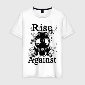 Мужская футболка хлопок с принтом Rise Against rock , 100% хлопок | прямой крой, круглый вырез горловины, длина до линии бедер, слегка спущенное плечо. | Тематика изображения на принте: 