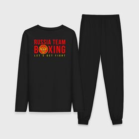 Мужская пижама хлопок (с лонгсливом) с принтом Lets get boxing в Екатеринбурге,  |  | 