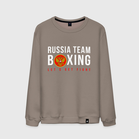 Мужской свитшот хлопок с принтом Boxing national team of russia в Екатеринбурге, 100% хлопок |  | Тематика изображения на принте: 