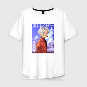 Мужская футболка хлопок Oversize с принтом Небо и Изан в Санкт-Петербурге, 100% хлопок | свободный крой, круглый ворот, “спинка” длиннее передней части | Тематика изображения на принте: 