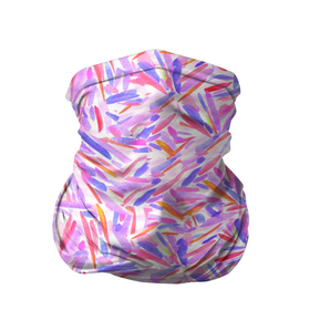 Бандана-труба 3D с принтом Лиловые колючки акварель в Санкт-Петербурге, 100% полиэстер, ткань с особыми свойствами — Activecool | плотность 150‒180 г/м2; хорошо тянется, но сохраняет форму | 