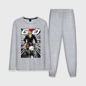 Мужская пижама с лонгсливом хлопок с принтом GTO   Onizuka biker ,  |  | 