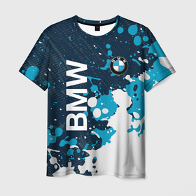 Мужская футболка 3D с принтом Bmw Краска в Курске, 100% полиэфир | прямой крой, круглый вырез горловины, длина до линии бедер | 