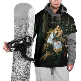 Накидка на куртку 3D с принтом Васнецов Иван царевич на Сером Волке в Новосибирске, 100% полиэстер |  | 